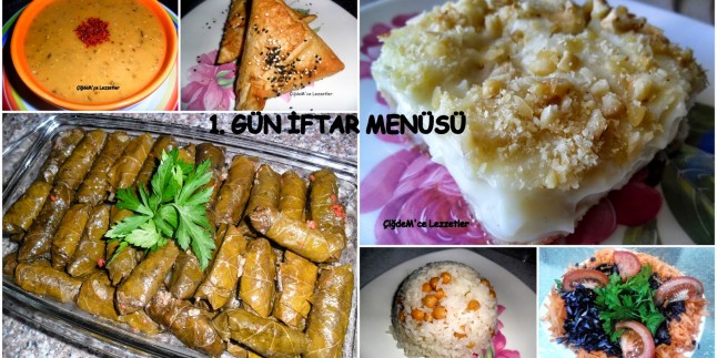 1.GÜN İFTAR MENÜSÜ