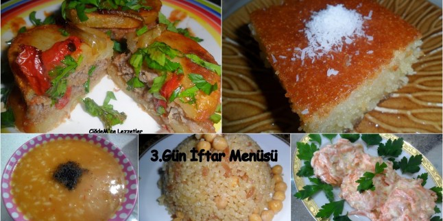 3. GÜN İFTAR MENÜSÜ