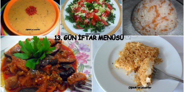 13. GÜN İFTAR MENÜSÜ
