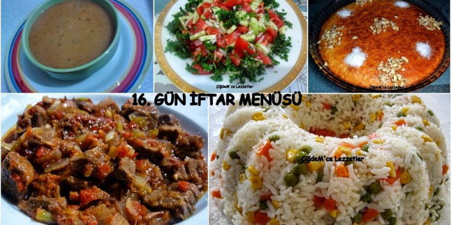 16. GÜN İFTAR MENÜSÜ