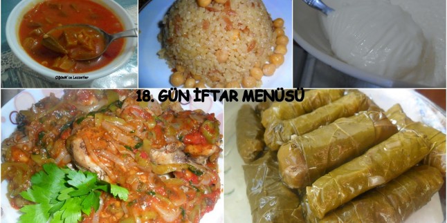 18. GÜN İFTAR MENÜSÜ
