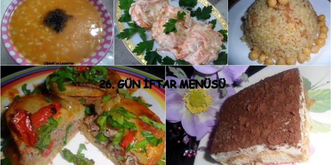 26. GÜN İFTAR MENÜSÜ
