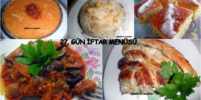 27. GÜN İFTAR MENÜSÜ