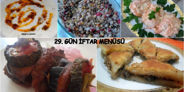 29. GÜN İFTAR MENÜSÜ
