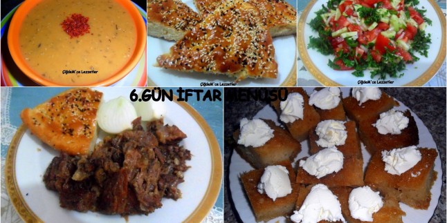6.GÜN İFTAR MENÜSÜ