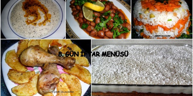 8. GÜN İFTAR MENÜSÜ