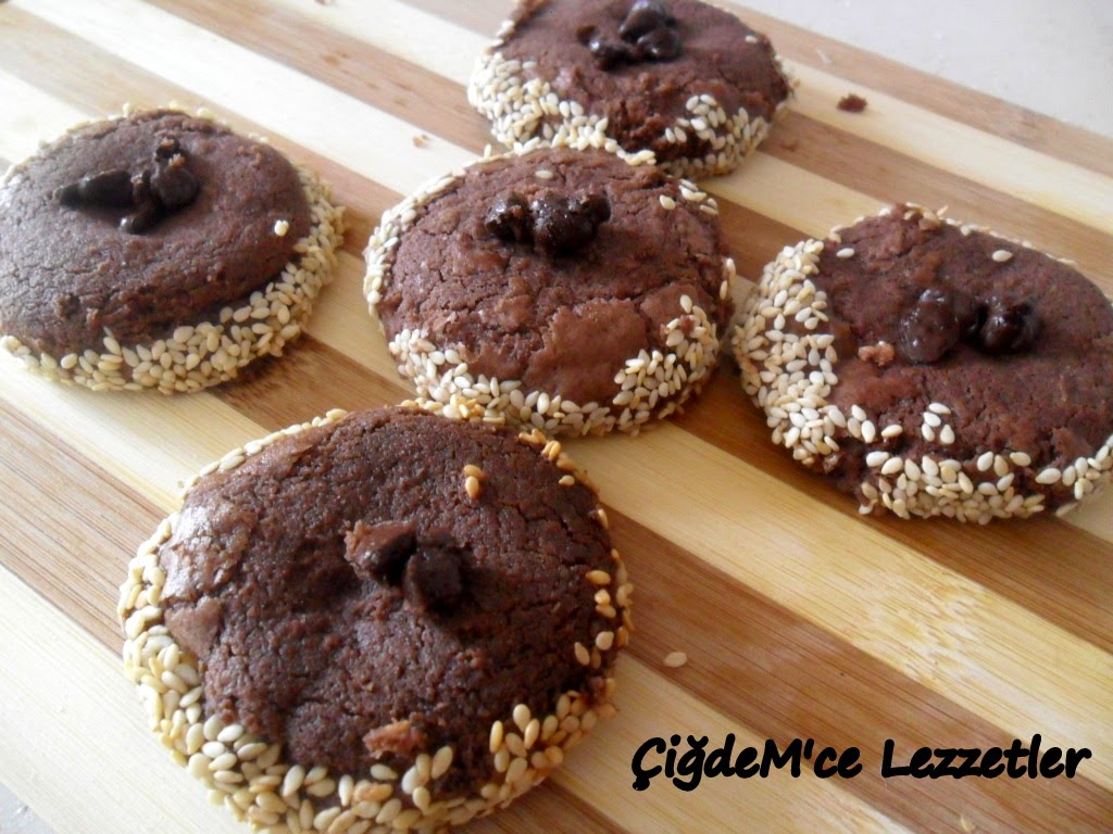 KAKAOLU SUSAMLI KURABİYE Çiğdem�ce Lezzetler