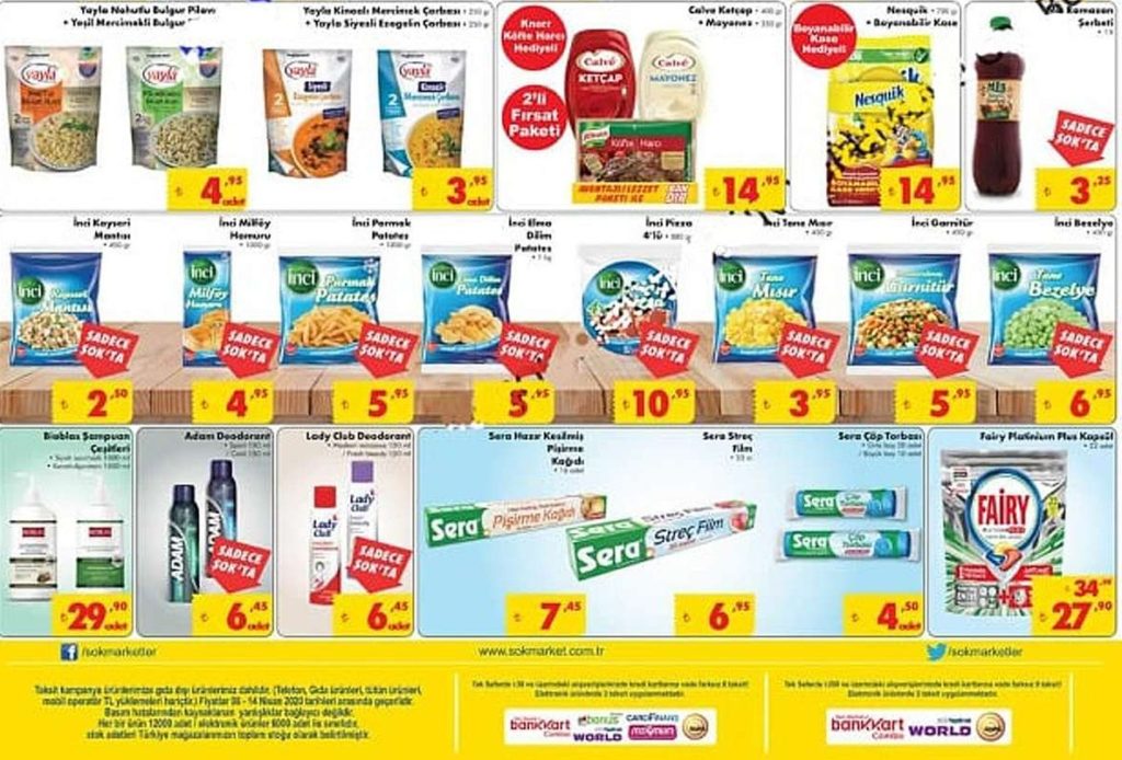 ŞOK MARKET 14 NİSAN 2020 AKTÜEL İNDİRİMLİ ÜRÜNLER KATALOĞU Çiğdem�ce